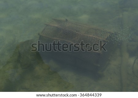 fish trap under the sea,fishery in sea,trap model,fishing net