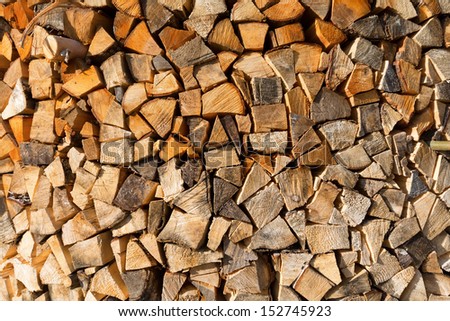Firewood texture, after the sawing wood