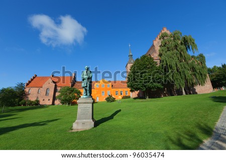 Sculpture statue of Hans Christian Andersen Odense Denmark