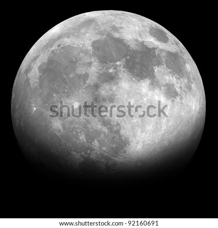 Half moon in the night background