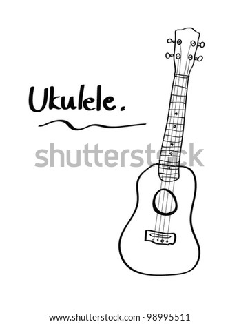 Vector File Of Ukulele Sketch - 98995511 : Shutterstock