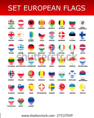 flags of europe. stock photo : Set Europe Flags