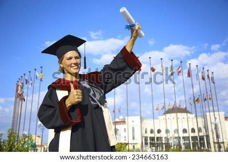 young woman graduate