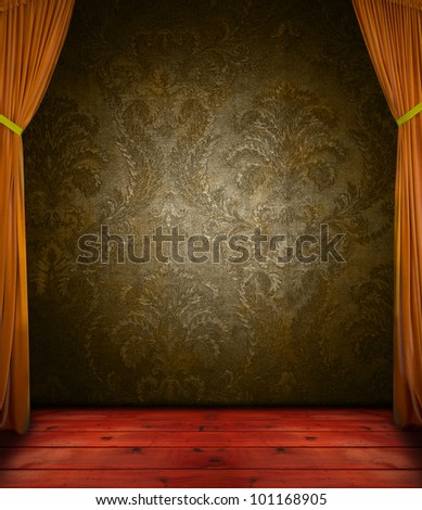 Retro curtain with stage