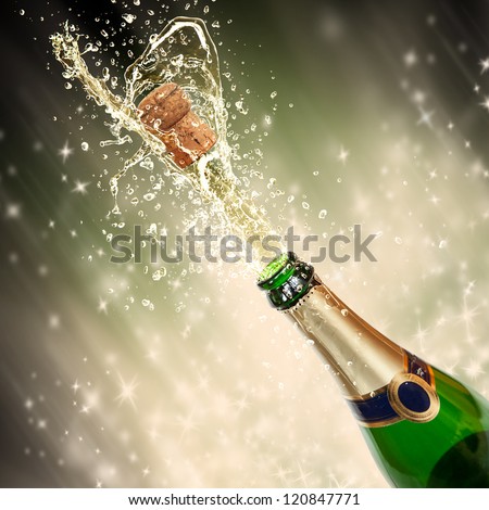 Celebration Theme With Splashing Champagne