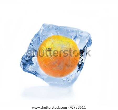 orange ice cubes