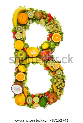 Fruit Alphabet Letter "B" Stock Photo 87152941 : Shutterstock