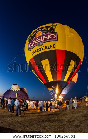 IMMOKALEE, FLORIDA - APRIL 15 -  Balloons Over Paradise festival drew huge crowds for the hot air balloon charity event held on April 15 in Immokalee, Florida