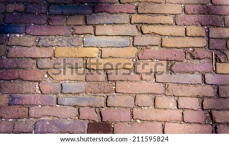 Typical brick street background