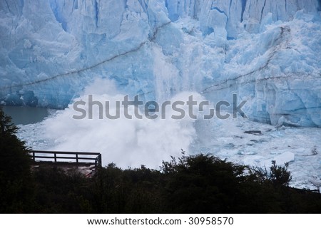 Perito Moreno glacier calving from over 100 foot face 4