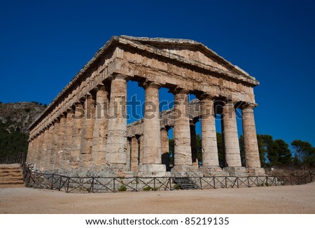 Segesta temple, one of the best remains of Greek history, in Sicily, Italy