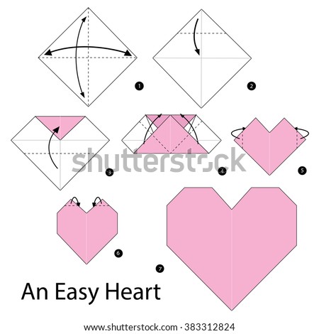 How to make a heart bookmark out of paper step by step