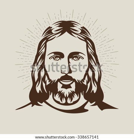 Face of Jesus. Hand drawn art