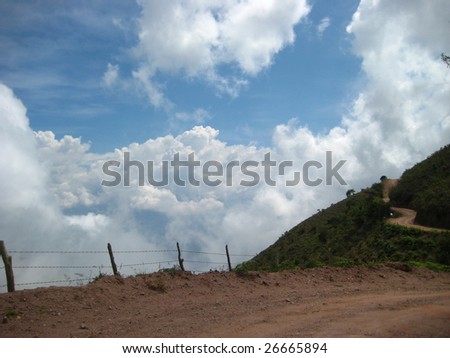 Mountain Biking Trail in the Northern Andes outside of Merida, Venezuela