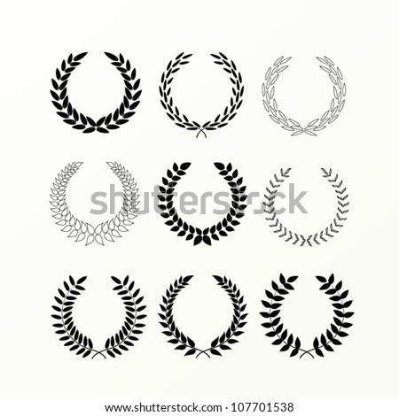 Laurel Wreaths Stock Vector Illustration Shutterstock