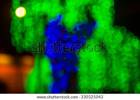 blurred lights colorful circles Bokel Blue - Green of light abstract background