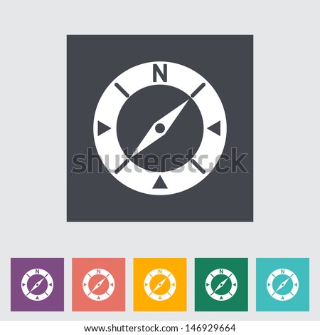 Compass flat icon Vector illustration EPS Compass flat icon Vector illustration EPS