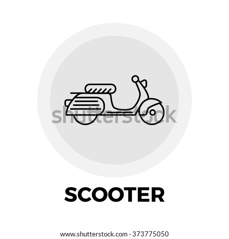 Scooter Icon Vector Flat Icon Isolated On The White Background Vector Illustration