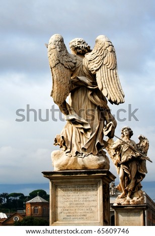 Angel sculptures in Rome, Italy. See more Italy images in portfolio