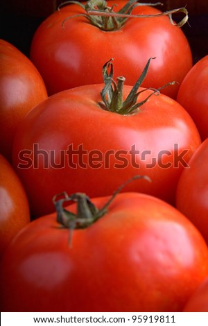 Organic tomatoes; series in portfolio; organic may not be as pretty, but they sure taste good