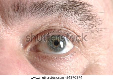 Beautiful male eye without makeup