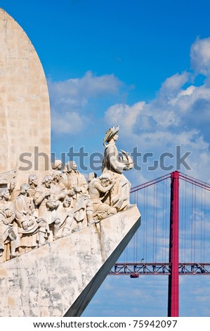 Padrao dos Descobrimentos (Monument to the Discoveries) celebrates the Portuguese who took part in the Age of Discovery, Lisbon, Portugal