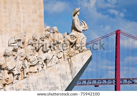 Padrao dos Descobrimentos (Monument to the Discoveries) celebrates the Portuguese who took part in the Age of Discovery, Lisbon, Portugal