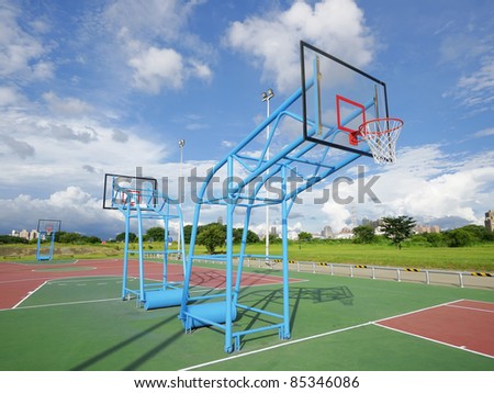 Outdoor basketball court