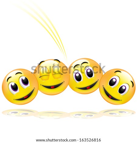 Four Smileys Having Fun Stock Photo 163526816 : Shutterstock