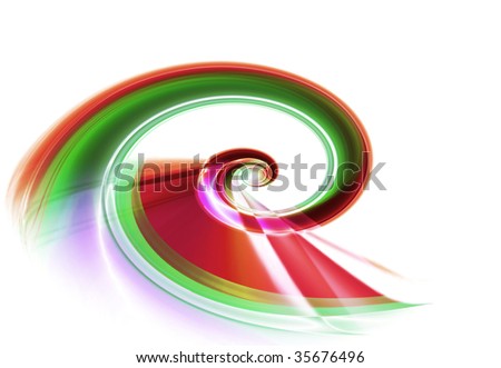 red and green spiral