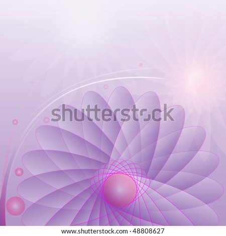 light purple background with abstractly flower