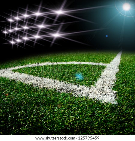soccer ball on the green field soccer ball on the green field