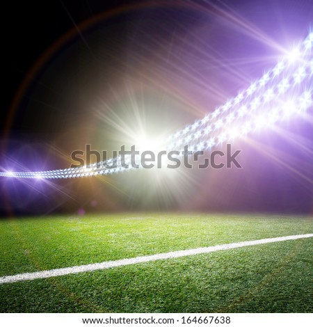 The Soccer Stadium With The Bright Lights