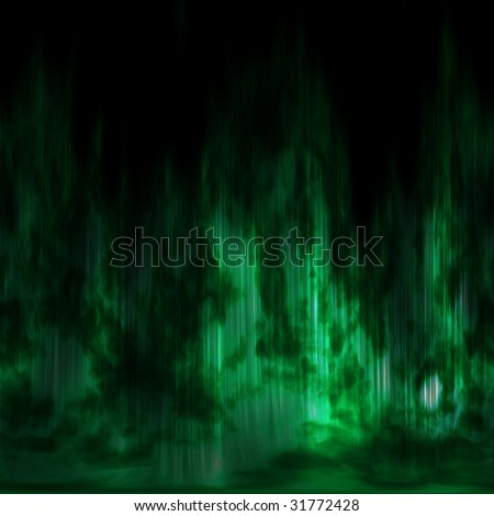 stock photo Green flames background