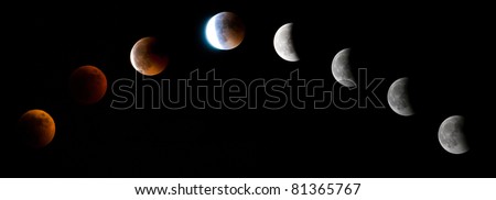 First total lunar eclipse took place after a gap of three years. Seen here is a selection of images catching the moment from just before total eclipse onwards.