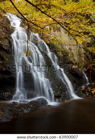 Spruce Flat Falls, the great smoky mountains national park. Fall colors