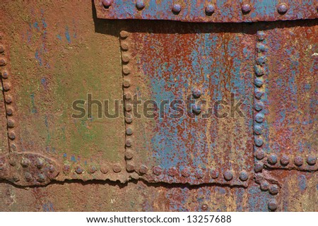 Old corroded metallic surface.