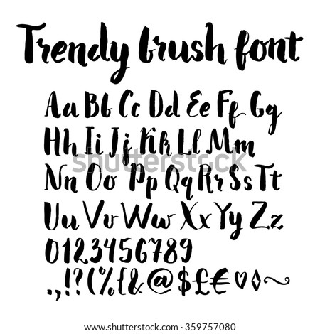 Trendy Brush Font Tipos De Letras Abecedario Lettering Alfabeto