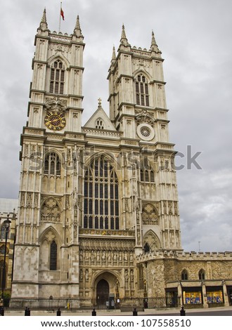 View of the Westminster Abbey, London