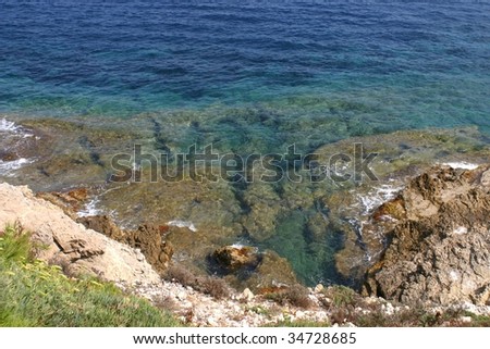 Clear sea in Cap Ferrat