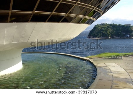 Oscar Niemeyer\'s Niteroi Contemporary Art Museum, in Rio de Janeiro, Brazil