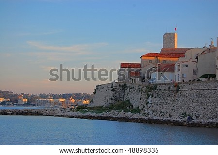 View of Antibes and Picasso Museum, France