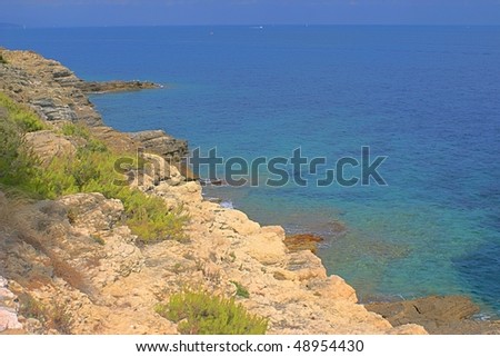 Clear sea in Cap Ferrat, south of France