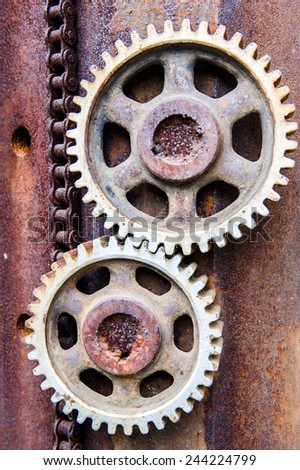 Gears of old machine