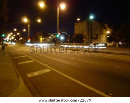 St. Kilda Beach road.... night rush. Australia Melbourne