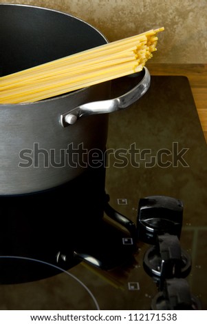 delicious italian pasta cooked in a pan