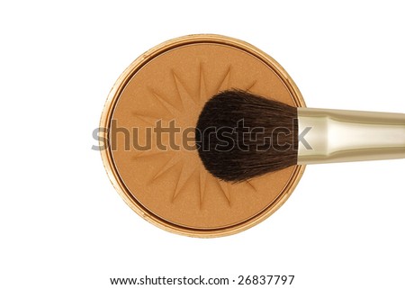 sun tanning face powder with brush