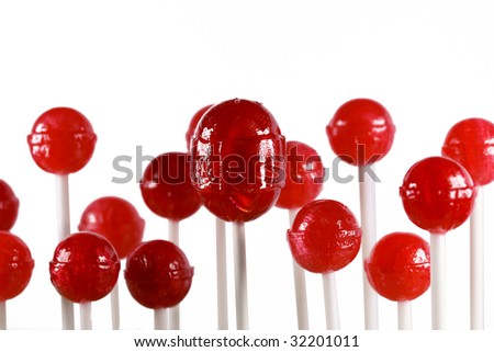 red lollipops