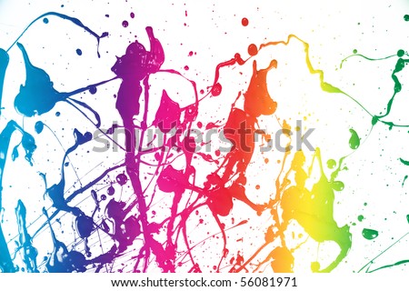colorful splash of paint isolated