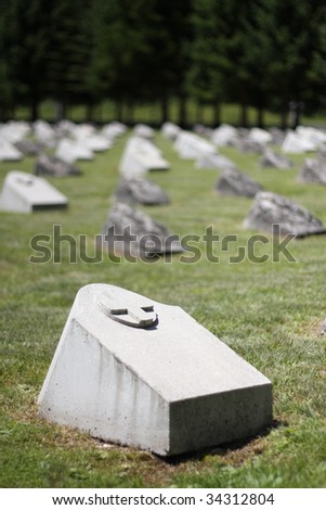 Gravestones of austrian soldiers from the first world war, Slovenia